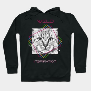 Cat Wild Nature Animal Illustration Art Drawing Hoodie